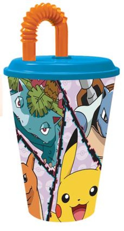 Kelímek s brčkem POKEMON 430ml