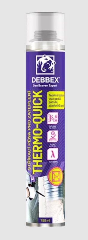 Stříkací pěna pro zateplení 750ml THERMO QUICK DEBBEX