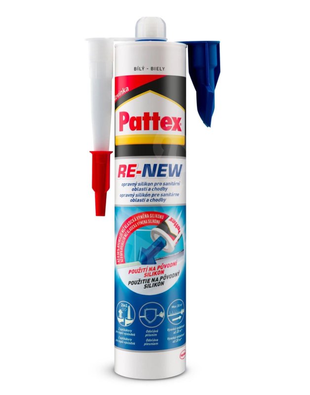 PATTEX RE-NEW 280 ml - obnova silikonu bílá