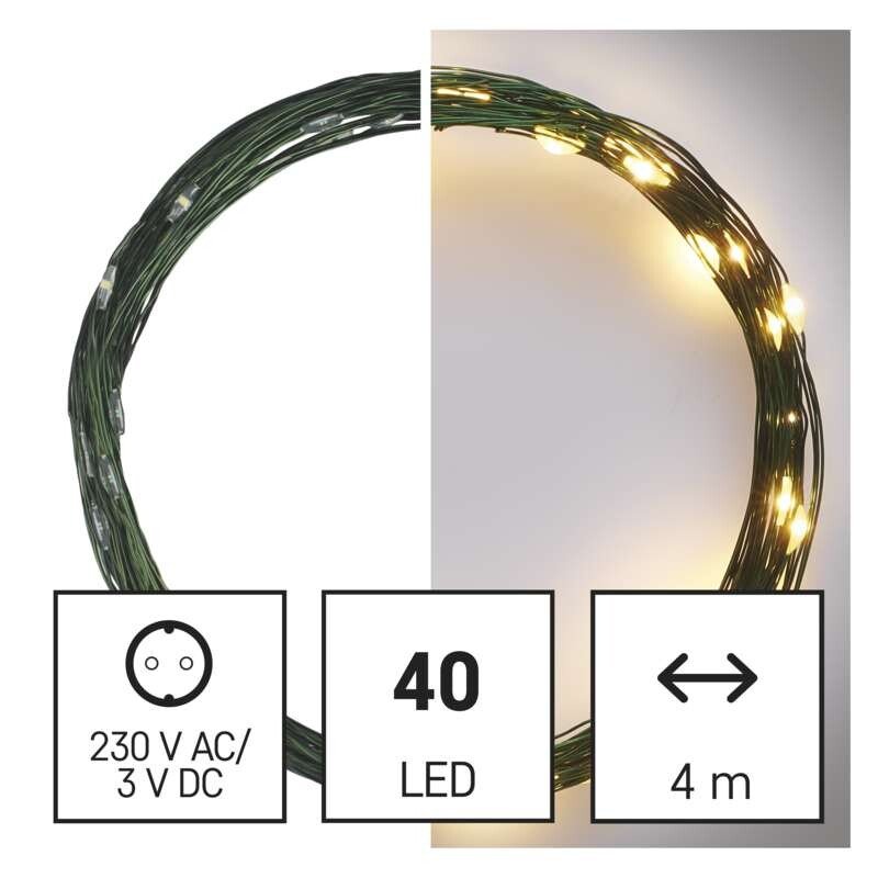 Řetěz 40LED NANO 4m D3AW03 WW