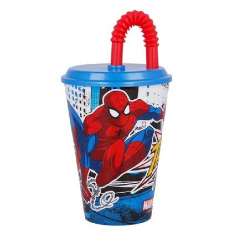 Kelímek s brčkem SPIDERMAN 430ml