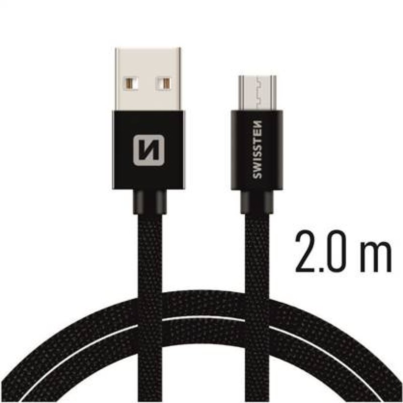 Kabel USB-microUSB 1.2m černá