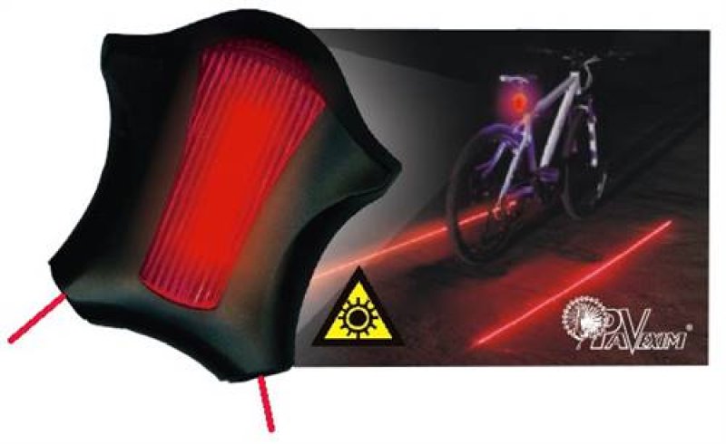 Svítilna cyklo zadní + LASER