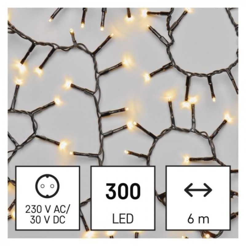 Řetěz  300LED hustý 6m WW IP44  D4BW04