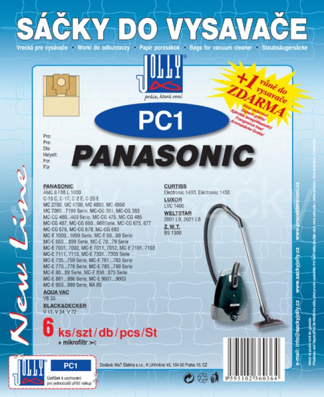 Sáčky Panasonic PC 1 - 6ks