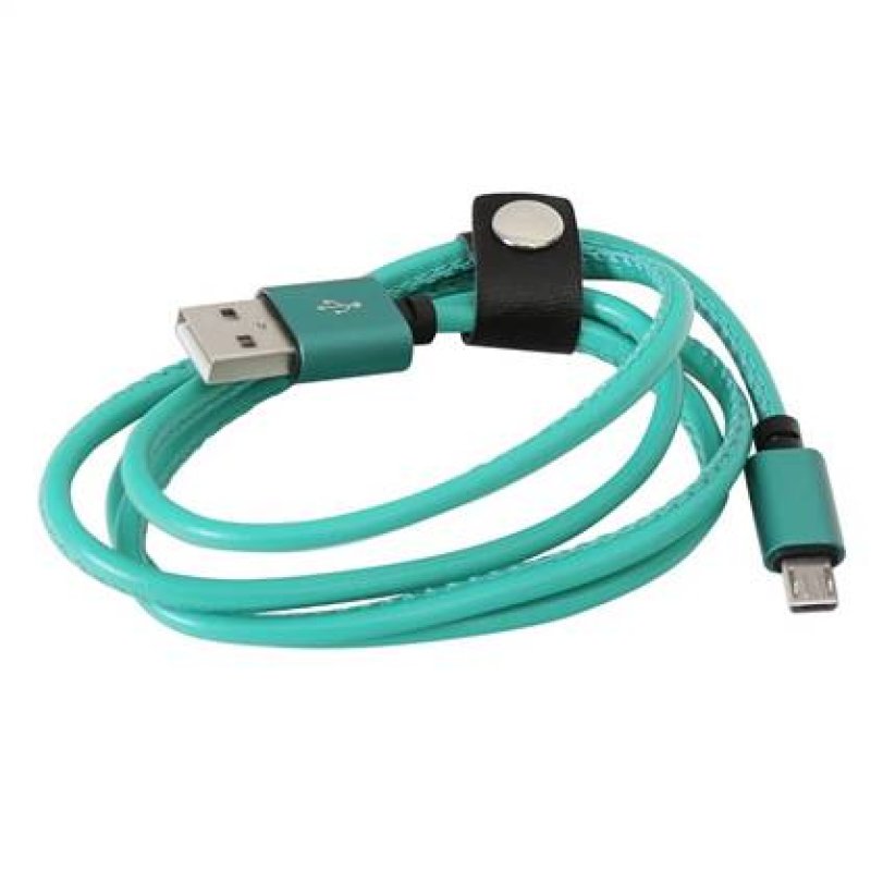 Kabel USB mikroUSB kožený 1m 2,4A