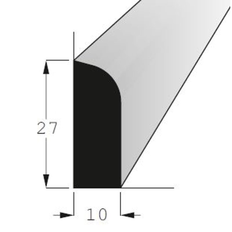 Rohová vnitřní lišta 27x10mm