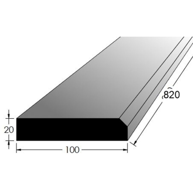 Dveřní práh 20x100mm buk