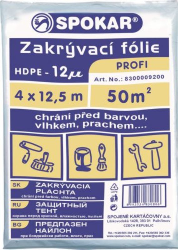 Zakrývací fólie 4x12,5m