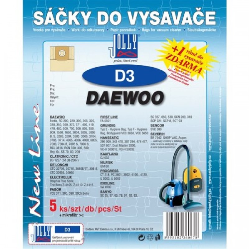 Sáčky DAEWOO     5ks D3  6067S