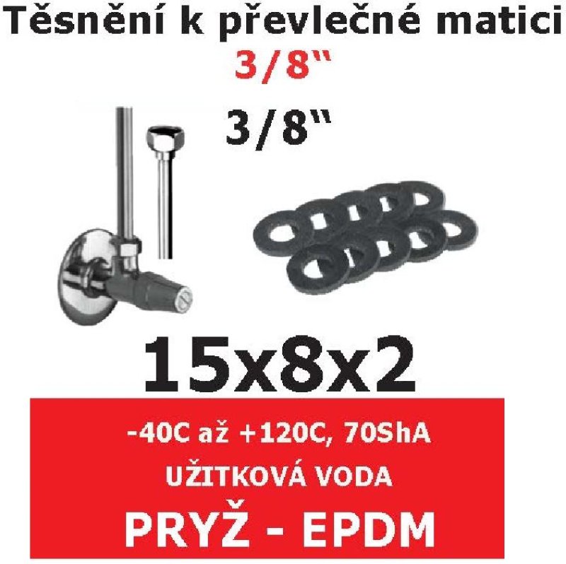 Sada těsnění, převlečná matice 3/8  F3/89