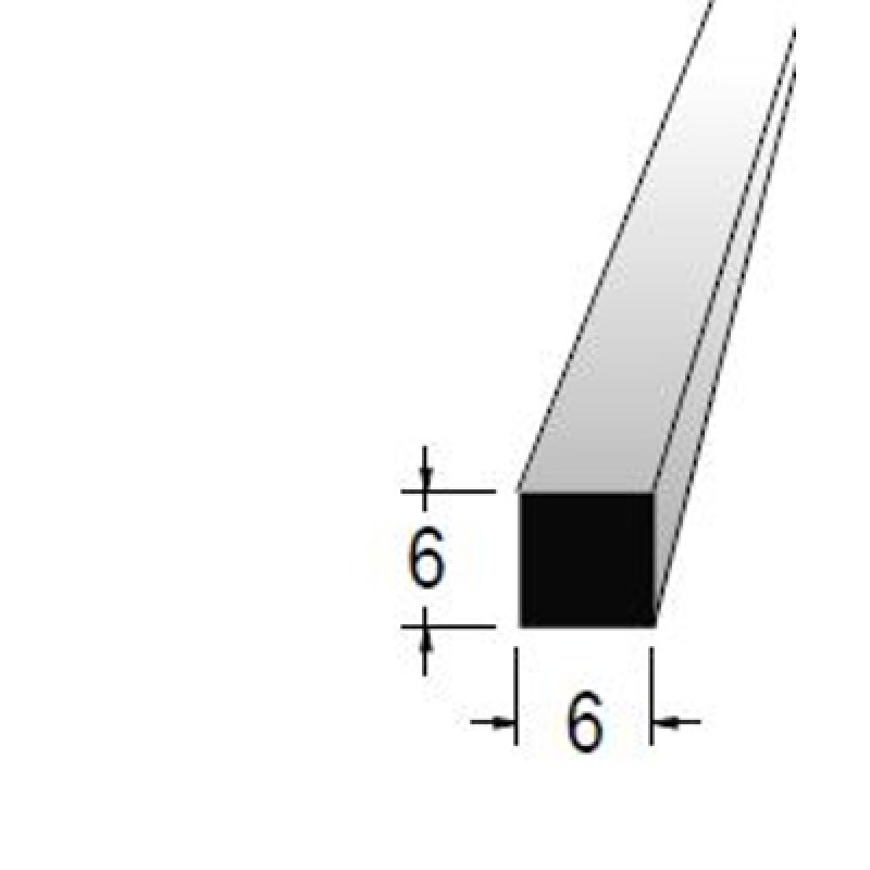 Lišta Hranolek 6x6mm buk