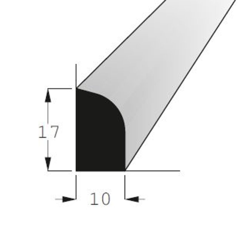 Rohová vnitřní lišta 17x10mm