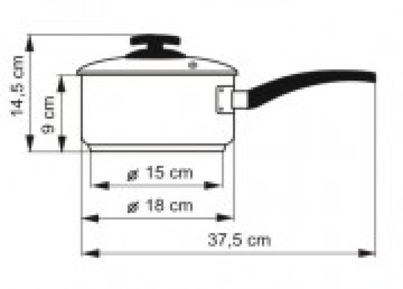 Rendlík s rukojetí s poklicí KOLIMAX, průměr 18cm, objem 2l.