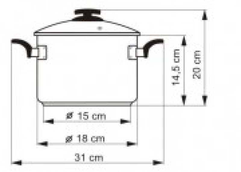 Hrnec s poklicí KOLIMAX, průměr 18cm, objem 3l.