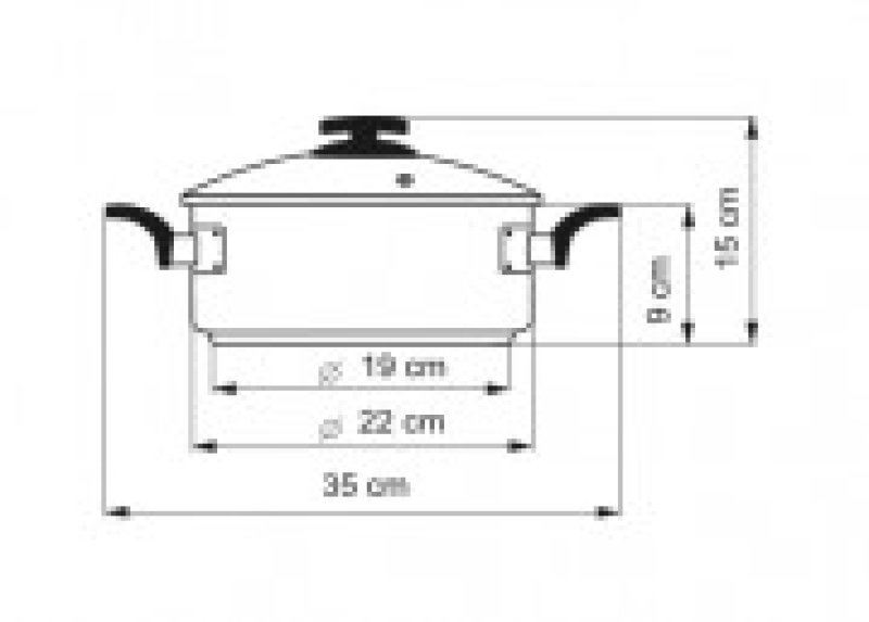 Rendlík s poklicí KOLIMAX, průměr 22cm, objem 3l.