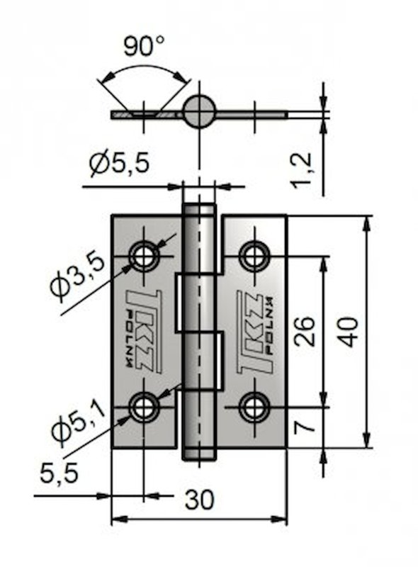 Závěs 40x30 TKZ 40 Zn   8240