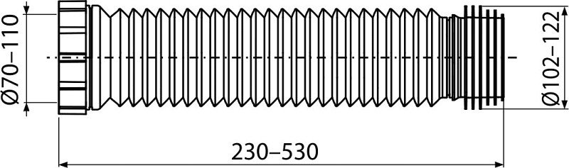 WC napojení flexi 230-530