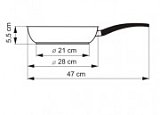 Pánev s mramorovým povrchem černá KOLIMAX, průměr 28 cm.