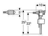 napouštěcí ventil boční, Geberit 333 3/8"x1/2