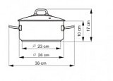 Rendlík KOLIMAX, s poklicí, průměr 26cm, objem 4.5l