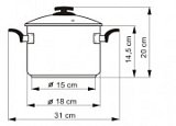 Hrnec s poklicí KOLIMAX, průměr 18cm, objem 3l.