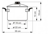 Hrnec s poklicí KOLIMAX, průměr 22cm, objem 4,5l.