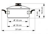 Rendlík s poklicí KOLIMAX, průměr 18cm objem 2l.