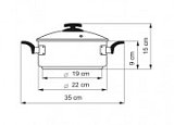 Rendlík s poklicí KOLIMAX, průměr 22cm, objem 3l.