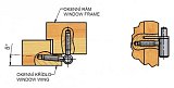 Závěs okenní 60 M8 s hřebem Zn